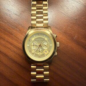 Michael Kors Oversized Runway Gold Watch